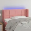 Image de vidaXL Tête de Lit à LED Meuble de Chambre à Coucher Accessoire de Lit Simple Tête de Cadre de Lit Intérieur Rose 3123277