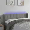 Image de Tête De Lit À Led Gris Clair 147x16x78/88 Cm Velours Vidaxl