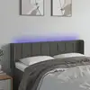 Image de Tête De Lit À Led Gris Foncé 147x16x78/88 Cm Velours Vidaxl