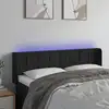 Image de Tête De Lit À Led Noir 147x16x78/88 Cm Velours Vidaxl