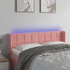 Image de Tête De Lit À Led Rose 147x16x78/88 Cm Velours Vidaxl
