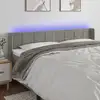 Image de Tête De Lit À Led Gris Clair 163x16x78/88 Cm Velours Vidaxl