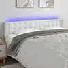 Image de Tête De Lit À Led Blanc 183x16x78/88 Cm Similicuir Vidaxl