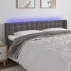 Image de Tête De Lit À Led Gris 183x16x78/88 Cm Similicuir Vidaxl
