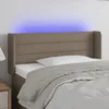 Image de Tête De Lit À Led Taupe 93x16x78/88 Cm Tissu Vidaxl