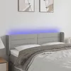 Image de Tête De Lit À Led Gris Clair 147x16x78/88 Cm Tissu Vidaxl