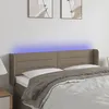 Image de Tête De Lit À Led Taupe 147x16x78/88 Cm Tissu Vidaxl