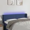 Image de Tête De Lit À Led Bleu 147x16x78/88 Cm Tissu Vidaxl