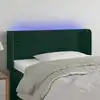 Image de Tête De Lit À Led Vert Foncé 83x16x78/88 Cm Velours Vidaxl