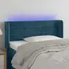 Image de Tête De Lit À Led Bleu Foncé 83x16x78/88 Cm Velours Vidaxl