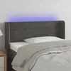 Image de Tête De Lit À Led Gris Foncé 93x16x78/88 Cm Velours Vidaxl