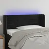 Image de vidaXL Tête de Lit à LED Meuble de Chambre à Coucher Accessoire de Lit Simple Tête de Cadre de Lit Intérieur Noir 3123414