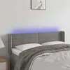 Image de Tête De Lit À Led Gris Clair 147x16x78/88 Cm Velours Vidaxl