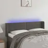 Image de Tête De Lit À Led Gris Foncé 147x16x78/88 Cm Velours Vidaxl