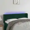 Image de Tête De Lit À Led Vert Foncé 147x16x78/88 Cm Velours Vidaxl