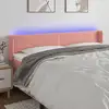 Image de Tête De Lit À Led Rose 183x16x78/88 Cm Velours Vidaxl