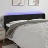 Image de Tête De Lit À Led Noir 203x16x78/88 Cm Velours Vidaxl