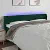 Image de Tête De Lit À Led Vert Foncé 203x16x78/88 Cm Velours Vidaxl