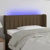 Image de Tête De Lit À Led Marron Foncé 93x16x78/88 Cm Tissu Vidaxl