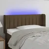 Image de Tête De Lit À Led Marron Foncé 103x16x78/88 Cm Tissu Vidaxl