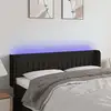 Image de Tête De Lit À Led Noir 147x16x78/88 Cm Tissu Vidaxl