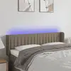 Image de Tête De Lit À Led Taupe 147x16x78/88 Cm Tissu Vidaxl