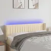 Image de Tête De Lit À Led Crème 147x16x78/88 Cm Tissu Vidaxl