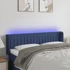 Image de Tête De Lit À Led Bleu 147x16x78/88 Cm Tissu Vidaxl