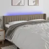 Image de Tête De Lit À Led Taupe 183x16x78/88 Cm Tissu Vidaxl