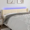 Image de Tête De Lit À Led Crème 203x16x78/88 Cm Tissu Vidaxl