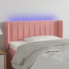 Image de Tête De Lit À Led Rose 103x16x78/88 Cm Velours Vidaxl