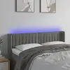 Image de Tête De Lit À Led Gris Clair 147x16x78/88 Cm Velours Vidaxl