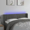 Image de Tête De Lit À Led Gris Foncé 147x16x78/88 Cm Velours Vidaxl