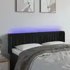 Image de Tête De Lit À Led Noir 147x16x78/88 Cm Velours Vidaxl