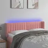 Image de Tête De Lit À Led Rose 147x16x78/88 Cm Velours Vidaxl