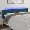 Image de Tête De Lit À Led Bleu Foncé 163x16x78/88 Cm Velours Vidaxl