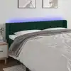 Image de Tête De Lit À Led Vert Foncé 203x16x78/88 Cm Velours Vidaxl
