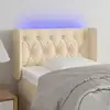 Image de Tête De Lit À Led Crème 83x16x78/88 Cm Tissu Vidaxl