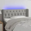 Image de Tête De Lit À Led Gris Clair 93x16x78/88 Cm Tissu Vidaxl