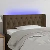 Image de Tête De Lit À Led Marron Foncé 93x16x78/88 Cm Tissu Vidaxl