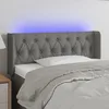Image de Tête De Lit À Led Gris Foncé 103x16x78/88 Cm Tissu Vidaxl