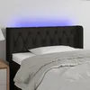 Image de Tête De Lit À Led Noir 103x16x78/88 Cm Tissu Vidaxl