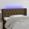 Image de Tête De Lit À Led Marron Foncé 103x16x78/88 Cm Tissu Vidaxl