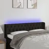 Image de Tête De Lit À Led Noir 147x16x78/88 Cm Tissu Vidaxl