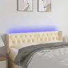 Image de Tête De Lit À Led Crème 147x16x78/88 Cm Tissu Vidaxl