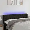 Image de Tête De Lit À Led Noir 163x16x78/88 Cm Tissu Vidaxl