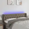 Image de Tête De Lit À Led Taupe 163x16x78/88 Cm Tissu Vidaxl