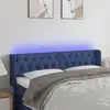 Image de Tête De Lit À Led Bleu 163x16x78/88 Cm Tissu Vidaxl