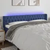 Image de Tête De Lit À Led Bleu 203x16x78/88 Cm Tissu Vidaxl