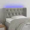Image de Tête De Lit À Led Gris Clair 83x16x78/88 Cm Velours Vidaxl